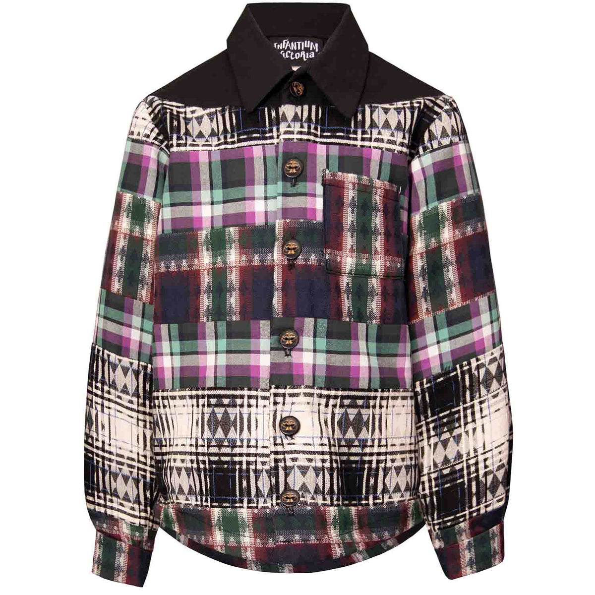 Mixed Tartan Plaid Shirt